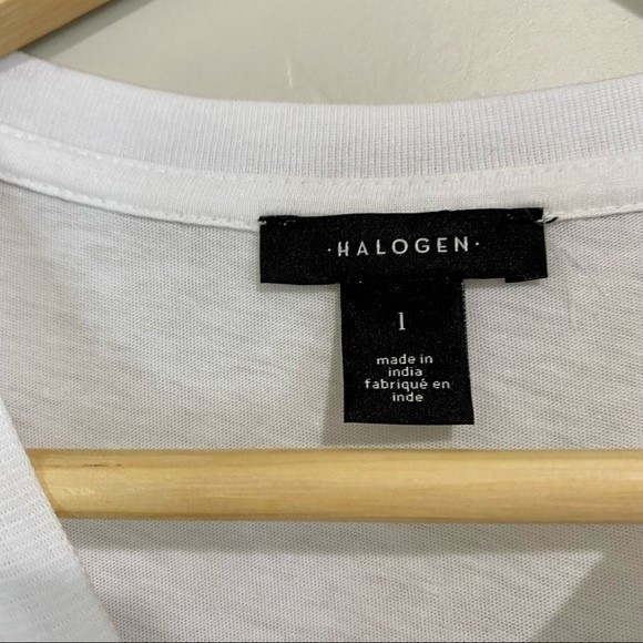 Halogen Women’s Bath Wine Book Me Graphic Short Sleeve Tee White Size Large NWT - Picture 3 of 7